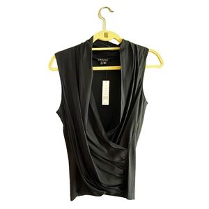 Theory Black Silk Flowy Sleeveless Top